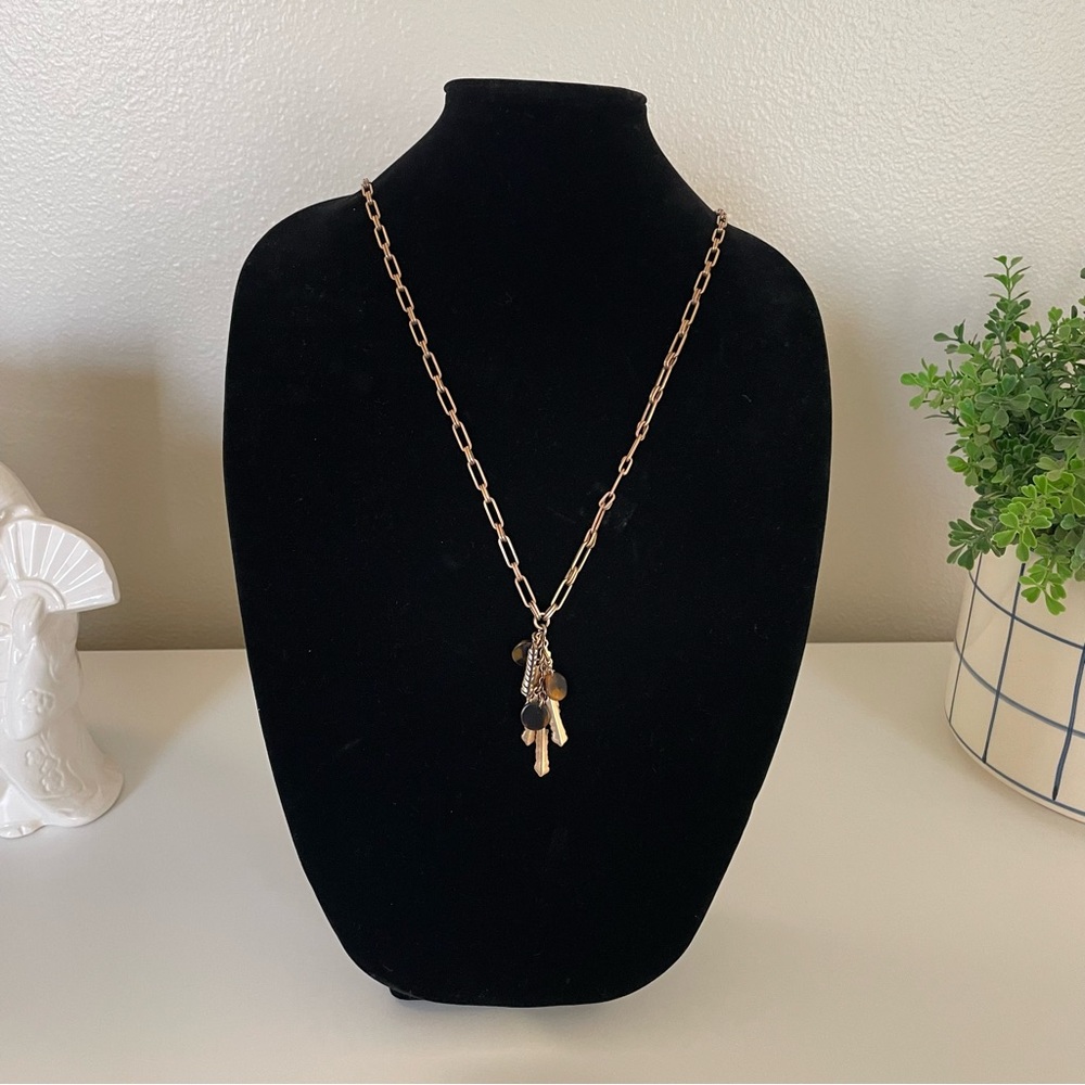 J. Crew Long Tortoise Shell necklace